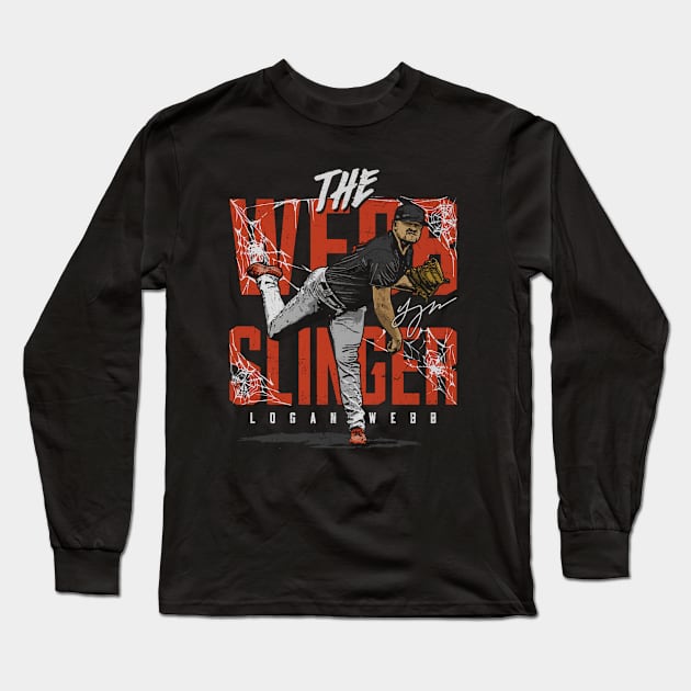 Logan Webb San Francisco Webb Slinger Long Sleeve T-Shirt by Jesse Gorrell